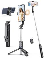 Selfie Stick with Light [Detachable Phone Holder], 41.7" Extendable Phone Tripod with Remote, 360 Rotatable Tripod Stand For iPhone, Samsung, and Android Smartphones