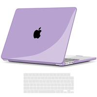 TECOOL Case compatible with MacBook Air/Pro, Plastic Snap On Hard Shell Cover & UK EU Keyboard Protector