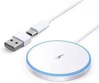 Magnetic Wireless Charger Fast Apple Mag-Safe Charger for iPhone 16 Pro Max/16 Pro/16 Plus/16/15 Pro Max/15/14/13/12 Series AirPods3/2 LED Magnet Charging Pad Mag Safe Charger with Dual Charging Ports