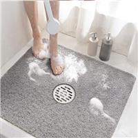 HITSLAM Square Loofah Shower Mat, 60 x 60 cm Bath Mat Non Sl