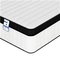 Frideko 10.6 Inch Mattress, Pocket Sprung Mattress, Hybrid Mattresses with Pressure Relieving Memory Foam and Soft Knitted Fabric, Medium Firm