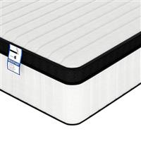 Frideko 10.6 Inch Mattress, Pocket Sprung Mattress, Hybrid Mattresses with Pressure Relieving Memory Foam and Soft Knitted Fabric, Medium Firm