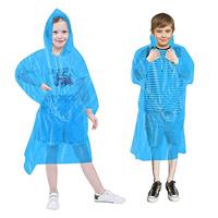 Vicloon Kids Rain Coat for Girls Boys, Kids Portable Raincoat Rain Poncho Kids Waterproof with Hoods and Sleeves Rain Resistant Poncho for Camping, Emergency Situations, Travel