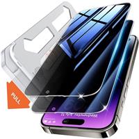 Tentoki Screen Protector for iPhone all,2 Pack Full Coverage Tempered Glass Film 9H+ Military-Grade Protection [Auto Dust Elimination] [No Bubbles No Dust] [Ultra-Transparent]