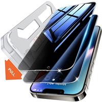 Tentoki Screen Protector for iPhone all, Full Coverage Tempered Glass Film 9H+ Military-Grade Protection [Auto Dust Elimination] [No Bubbles No Dust] [Ultra-Transparent] 2 Pack