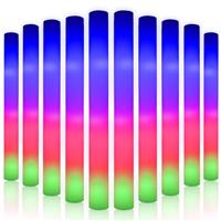 Foam Glow Sticks Party Packs,Led Light up Flashing Sticks with 3 Mode Flashing,8~10 Hours Long-lasting Glowing Multi Colour Party Supplies for Wedding Birthday Concert Hallowen Christmas