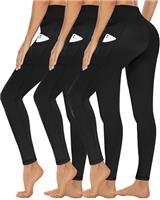 CAMPSNAIL Leggings for Women UK with Pockets High Waisted Ladies Black Sport Stretchy Gym Trousers Running Soft Tummy Control Yoga Pants Workout Hiking