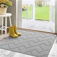 Biscpro Door Mat DoorMat Indoor Washable,Doormat Indoor Dirt Trapper Non-slip,Absorbent Inside Entrance Rug Mat for Entryway,Patio,Garden,Laundry Room,Pets