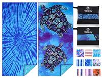 Haleey Microfibre Oversized Lightweight Beach Towel 180x80cm Extra Large Thin Sand Free Towels Travel Swim Pool Yoga Gym Camping for Adults Women Men Beach Essentials Accessories Vacation Gift