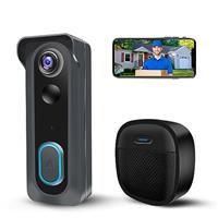 Video Doorbell Camera Wireless with Chime, 2K HD WiFi Smart Doorbell, Voice Changer, PIR Motion Detection, 2-Way Audio, Night Vision, 2.4G, IP66, Battery Powered, Works with Alexa & Google Home