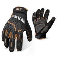 DLY Anti Vibration Gloves, Heavy Duty Work Gloves Men, Mechanics Gloves, Impact Protection Safety Work Gloves