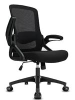 Durrafy Office Chair Ergonomic Desk Chair, With Adjustable Armrests and Lumbar Support, Height Adjustable, Mesh Computer Chair for Home/Office, Black