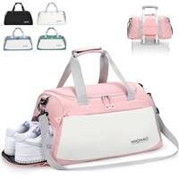 Hnyoou Large Gym Bag Duffle Bag, Sports Bag Travel Bags for Women Men with Shoes Compartment and Waterproof Wet Pockets, Sports Bags for Sport Traveling Swimming Yoga Hiking Camping, Green