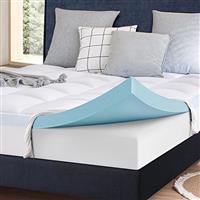 ELEMUSE Mattress Topper - Cooling Mattress Topper with Washable Pillow Top Mattress