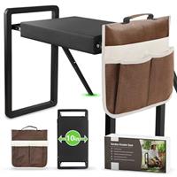 Seasky Foldable Garden Kneeling Seat and Anti-Tipping Stool - Widened Thick Soft Kneeling Pad, Heavy Duty With Tool Bag - Gardening Gift