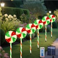 QINER Solar Flower Lights Outdoor Garden, Garden Lights Solar Powered