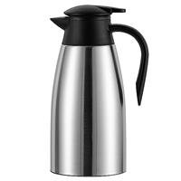 Dyserbuy 2L Thermal Carafe, Insulated Stainless Steel Double Walled Vacuum Insulated with Press Button Top, Beverage Dispenser for Coffee, Tea