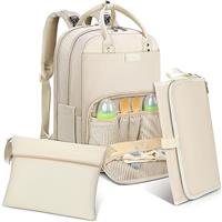 Baby Changing Bag Backpack with Portable Changing Mat Waterproof Nappy Bag Multifunction Baby Diaper Bags Large Rucksack Bag for Mom & Dad