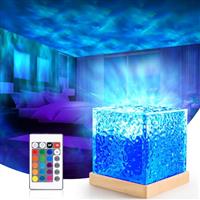 SUPPOU Ocean Wave Galaxy Projector, Night Light with Remote Control, 16 Colors Gradual Rotating Northern Lights Lamp, 30 Lighting Modes, Ideal for Bedroom/Party/Lava Lamp/Corner Lamp, etc.