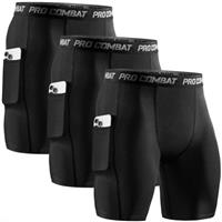 Niksa 1 or 3 Pack Mens Compression Shorts Gym Running Sports Underwear Base Layer Shorts Sports Undershorts Quick-Drying Fabric Mens Workout Shorts with Compression Fit