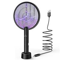 PALONE Bug Zapper 3 in 1 Electric Fly Killer, 4500V USB-C Rechargeable Fly Zapper with 6W Solar Panel, Flying Insect Pest Mosquito Killer for Indoor Home, Outdoor Garden, Camping, Bug Catcher