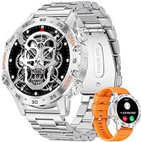 FEELNEVER Military Smart Watch for Men, Smart Watches with Bluetooth Voice Call Compatible with Android iOS Phone, Smartwatch with Heart Rate SpO2 Pressure Sleep Monitor