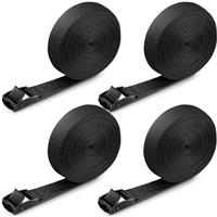 Ratchet Tie Down Straps 3M x 25mm, 2 Pack Heavy Duty Lashing Straps Adjustable Cam Buckle Tensioning Belts for Motorcycle, Cargo, Trucks,Trailer,Luggage