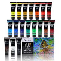 Artecho Acrylic Paint Set for Art, 36ml Basic Acrylic Paint Supplies for Wood, Fabric, Crafts, Canvas, Leather&Stone