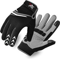 BEAST RAGE Full Finger Cycling Gloves with Padding for Men Women, Anti-Slip, Shock Absorbing, Breathable, Touchscreen Mountain Bike Gloves for BMX, MTB Riding, Road Racing, Bicycle