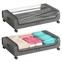 Nicecastle 2 Pack Under Bed Storage with Wheels Lid