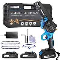 dodowin Mini Chainsaw Cordless, Gifts for Men Husband Dad, 6-inch Rechargeable Electric Power Chain Saw for Cutting Trees, Garden Woodworking Tools, Birthday Gift ldea