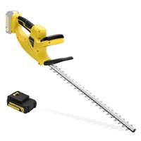 Cordless Hedge Trimmer, PHIWOS Electric Hedge Cutter, 2.0Ah Battery and Charger Included, 510mm Cutting Length, Double Blade Action, Soft Grip Handle (2BATTERIES&Charger)