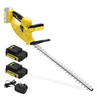 Cordless Hedge Trimmer, PHIWOS Electric Hedge Cutter, 2.0Ah Battery and Charger Included, 510mm Cutting Length, Double Blade Action, Soft Grip Handle (2BATTERIES&Charger)