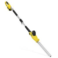 Cordless Pole Hedge Trimmer, PHIWOS 2.0Ah Battery and Charger Include Electric Hedge Cutter with Telescopic Extendable Reach Dual Action Blades, 90 Adjustable Trimmer (1Battery)