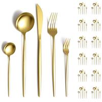 Evanda Cutlery Set, Stainless Steel Flatware Set, Include Knife Fork Spoon Set, Durable Home Kitchen Eating Tableware Set, Mirror Polished,Dishwasher Safe