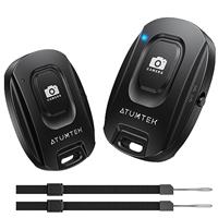 ATUMTEK Camera Remote Shutter for iPhone and Android Smartphones (2 Pack), Wireless Phone Remote Control Selfie Button for Photos and Videos, Wrist Strap Included