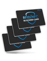WHonor RFID Blocking Card 4 Pack, Debit Credit Card Protector, Anti-Theft Contactless NFC Blocker, Entire Wallet Protection