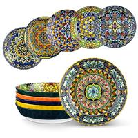 vancasso SIMI Pasta Bowls, 32 oz Ceramic Salad Bowls Set of 6, Large Corlorful Serving Bowls for Kitchen, Dishwasher & Microwave Safe Soup Bowls Set, Pasta Plates