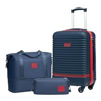 COOLIFE Suitcase Trolley Carry On Hand Cabin Luggage Sets Hard Shell Travel Bag Lightweight with TSA Lock,The Suitcase Set Included 1pcs Travel Bag and 1pcs Toiletry Bag
