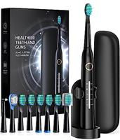 Electric Toothbrush for Adult, Sonic Toothbrushes with 8 Brush Heads 40000 VPM 5 Modes, Sonic Toothbrushes Fast Rechargeable 4 Hours Last 30 Days (with Travel case, Pinkandblack)