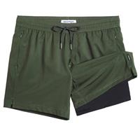 MaaMgic 5" Mens Swim Shorts with Compression Liner 4-Way Stretch Bathing Suit Swimming Shorts 2 in 1 Men's Swim Trunks with Zipper Pockets Quick Dry