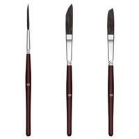 Pinstriping Brush 3 Size Kit (01, 02, 03) - High Performance Striping Brushes with Measuring Paint Cup, pinstriping, Blue Squirrel Hair, Sign, Lettering, Professional Art Supplies