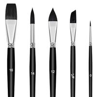 Pinstriping Brush 3 Size Kit (01, 02, 03) - High Performance Striping Brushes with Measuring Paint Cup, pinstriping, Blue Squirrel Hair, Sign, Lettering, Professional Art Supplies