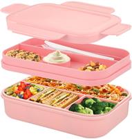 Sinnsally Bento Box Lunch Boxes,2000ml Bento Lunch Box for Adults Kids,Stackable Japanese Lunchbox with 8 Compartments,Leak Proof Meal Prep Container Box with Cutlery Set,Microwave Dishwasher Safe