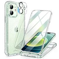 Miracase Compatible with iPhone 11/12/12 Pro Case 6.1 inch, [Built-in Glass Screen Protector] Full Body Rubber Bumper Case Cover