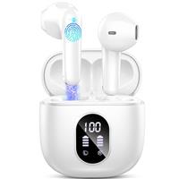 Wireless Earbuds, Bluetooth 5.3 Headphones 2024 Wireless Headphones in Ear with ENC Mic, Bluetooth Earphones Noise Cancelling Ear buds with 50H Hifi Stereo, IP7 Waterproof Headset, USB-C, LED Display