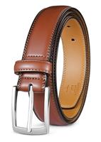 Milorde Men's Genuine Leather Dress Belt, Handmade, 100% Cow Leather, Fashion & Classic Designs for Work Business and Casual