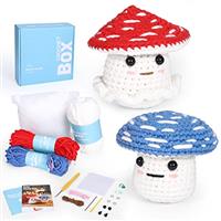 CROCHET BOX Crochet Kit for Beginners:Beginner Crochet Kit, All You Need in, Step-by-Step Video, Birthday Gift for Adults