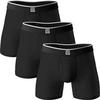Giovici Mens Boxers Bamboo Anti Chafing Soft Comfortable Boxer Briefs Longer Leg - Boxer Shorts Multipack - Moisture Wicking Technology
