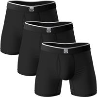 Giovici Mens Boxers Bamboo Anti Chafing Soft Comfortable Boxer Briefs Longer Leg - Boxer Shorts Multipack - Moisture Wicking Technology